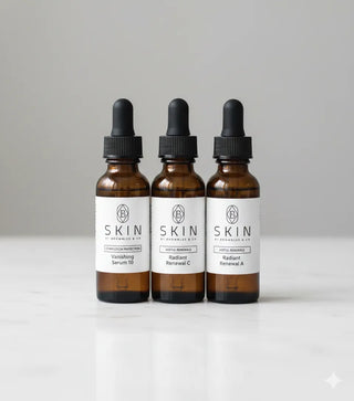 Radiant C, Radiant A, & Vanishing 10: The Clear Radiance Trio

This powerful three-step skincare routine is specifically designed to address common concerns such as dullness, acne marks, and uneven skin texture. It combines the effectiveness of Vitamin C, Retinol (Vitamin A), and Benzoyl Peroxide (Vanishing 10) to reveal a visibly brighter, clearer, and more radiant complexion.