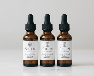 Introducing our Clarity Trio Mini Kit, the perfect solution for achieving a radiant and flawless complexion on the go! This meticulously curated set brings together three of our most beloved serums: Vanishing 10 for targeted acne treatment, Radiant C for a luminous and brightened appearance, and Radiant HA for intense hydration. 